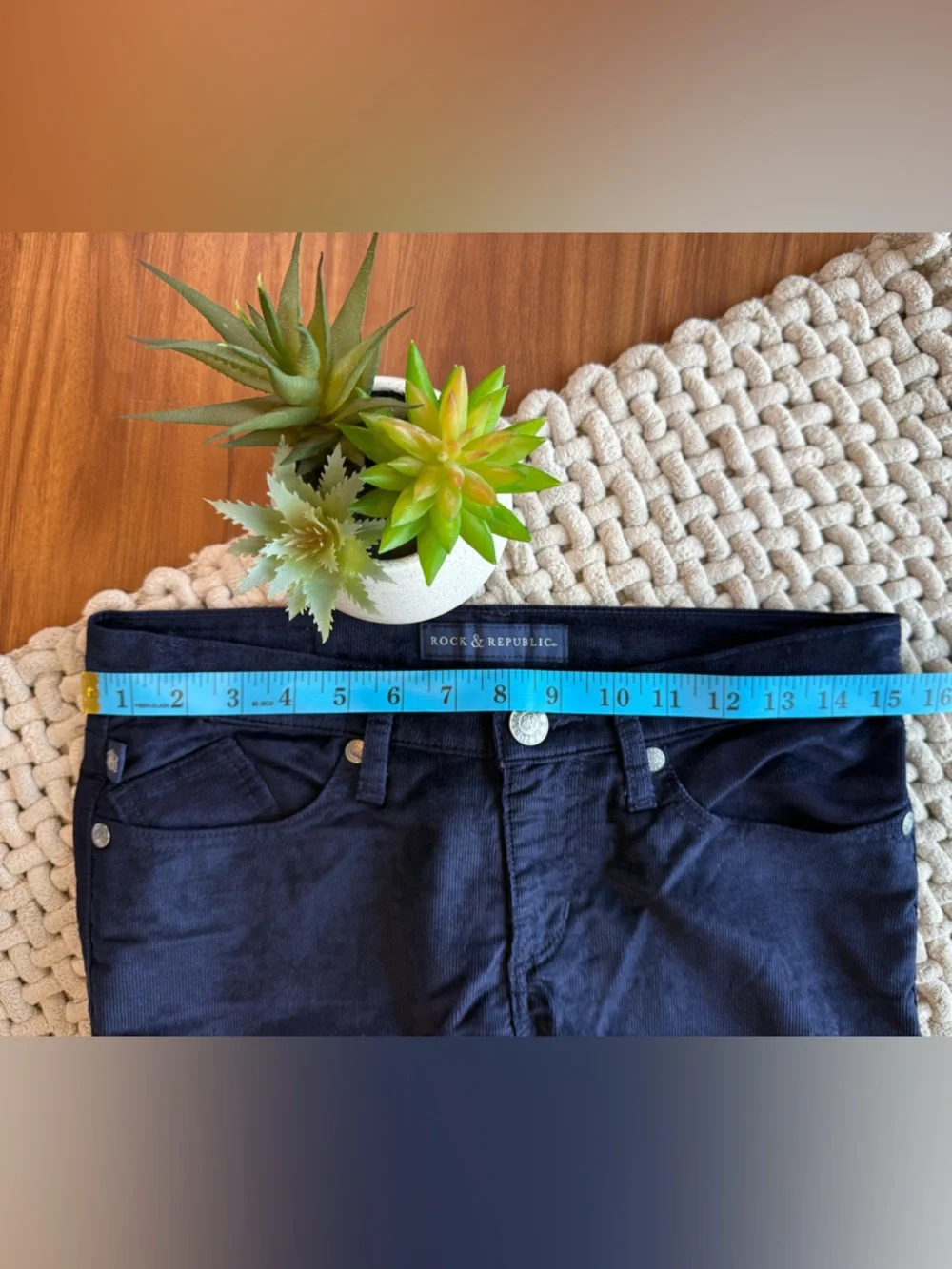 Rock and Republic | Women’s Berlin Corduroy Pants in Navy Blue | 6